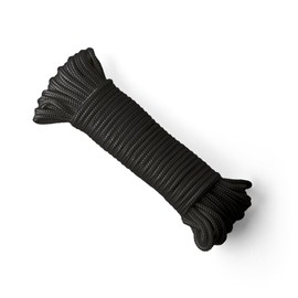 Snuro Nylon Rope (6 mm, 20 m, Black) - Paracord Cord with Strong Nylon Material - Tear-Resistant Paracord Cord - Tear-Resistant & Lightweight - Breaking Force 622 kg