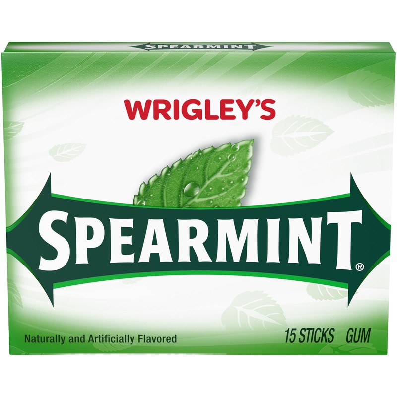 Wrigley Spearmint Chewing Gum, 15 Stick (Pack of 4), 60