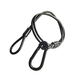 Stage Lighting Safety Cable, 4 mm x 85 cm Safety Chains, Picture Hanging Wire Rope, Stainless Steel Safety Chain, with Buckle and Looped Hanging Rope