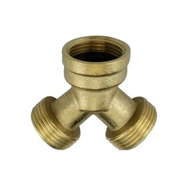 2 Way Splitter for Inflow Pipe Y Splitter Cable for Connecting 2 Devices dishwashers Washing Machine. Brass, 3/4-Inch (24.5 mm)