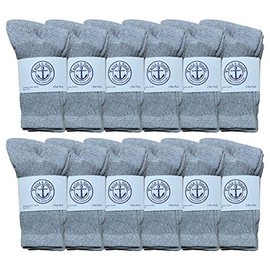 Yacht & Smith Wholesale Kids Crew Socks, Childrens Cotton Casual Crew Socks Size 6-25