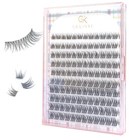 Natural Look Lash Clusters Wispy: Gekinye Individual Lashes 120 Pcs DIY Eyelash Extensions Natural 10-14mm Cluster Lashes