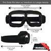 Motorcycle Biker Goggles Over Glasses with Polycarbonate Safety Lenses Memory