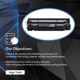 83A CF283A Black Toner Cartridge 2-Pack Replacement for HP 83A CF283A 83X CF283X Cartridge Use for Laserjet Pro MFP M201 M125nw M225dw M201n M127fn M225dn Printer | CF283AD