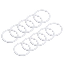 uxcell Split Keychain Rings, 30mm/1.2inch Round Flat Key Holder for Keys Organization, Decoration, Carbon Steel, White, 24Pcs