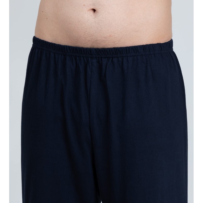 Moonline - Men's Long Pyjamas 100% Cotton with V-Neck and