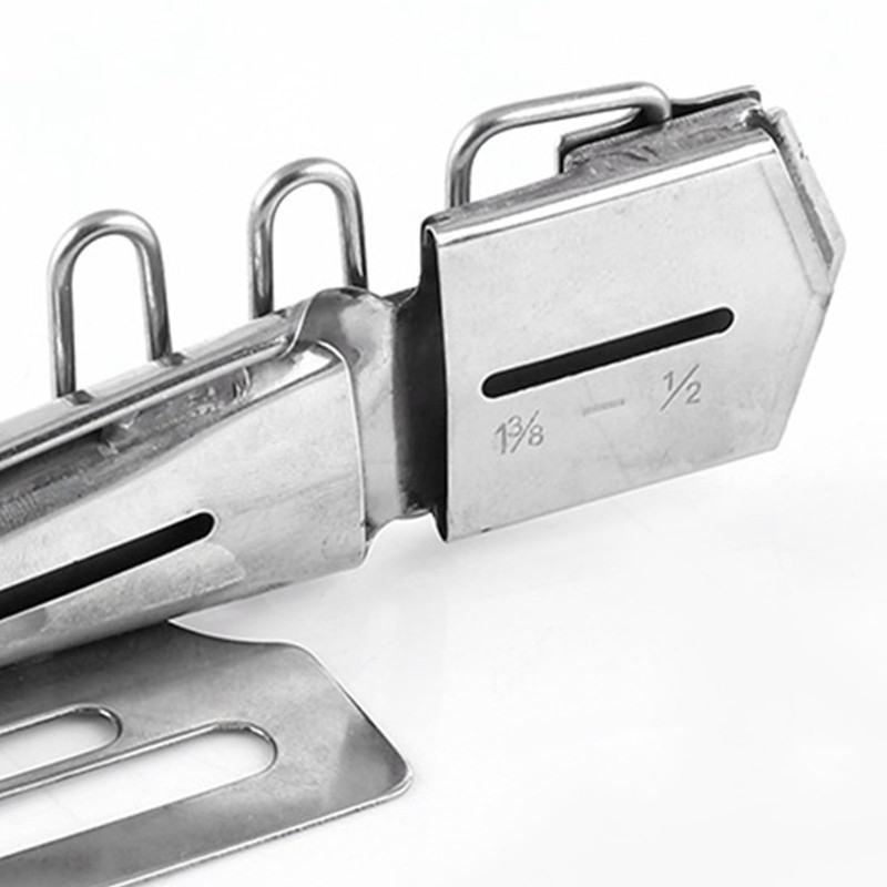 Luatoxry Sewing Machine Folder, 1-3/8in-1/2in Binding Attachment Folder, Metal Binding