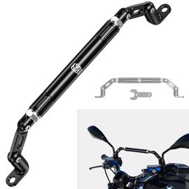 BRCOVAN Motorcycle Cross Bar Fit M10 & M8 Rear-View Mirror Screw, Aluminum Alloy Handlebar Extender Extension, Length Adjustable Motorcycle Balance Bar Reinforce Lever