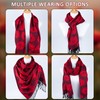 QCYFJZFU Soft Poppy Scarf Cashmere Blend, Warm Cosy Womens Shawls