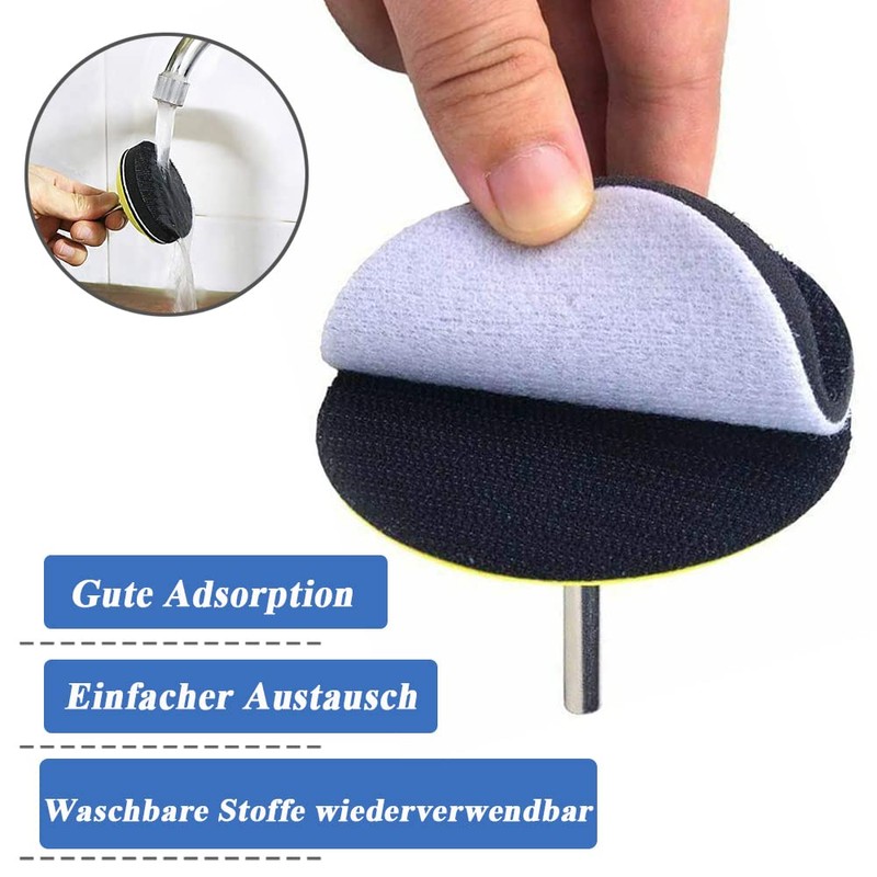 Mesee Pack of 2 Sanding Disc Pads, Polishing Pad Adapter,