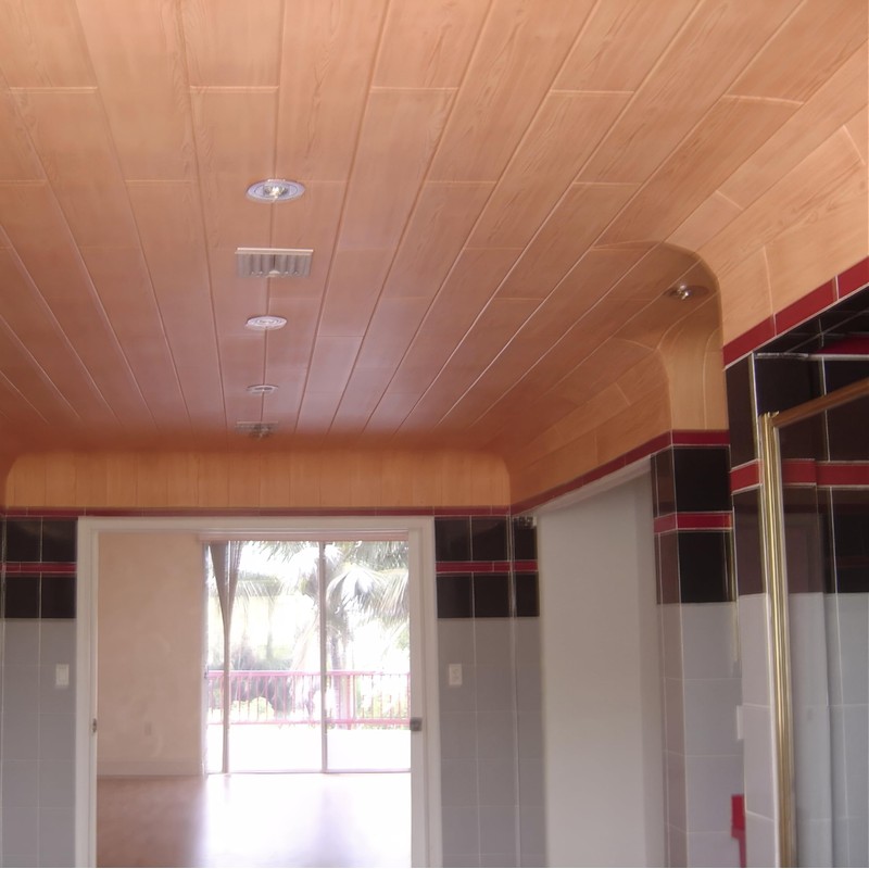 DIY Glue Up P02- Foam Ceiling Tiles Panel/Planks Pine Wood,