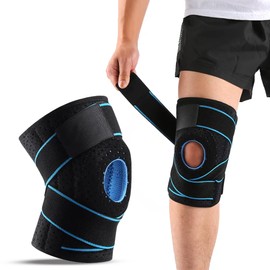 WS WorlsTrend Knee Brace for Men and Women, Adjustable Knee Brace for Arthritis, Joint Pain, Ligament Injuries, Tendonitis, Crossfit Knee Braces, Meniscus Tears.