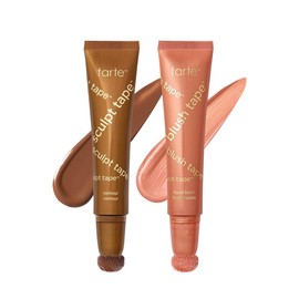tarte sculpt tape & blush tape duo - blush and bronzer:_cool bronze + peach