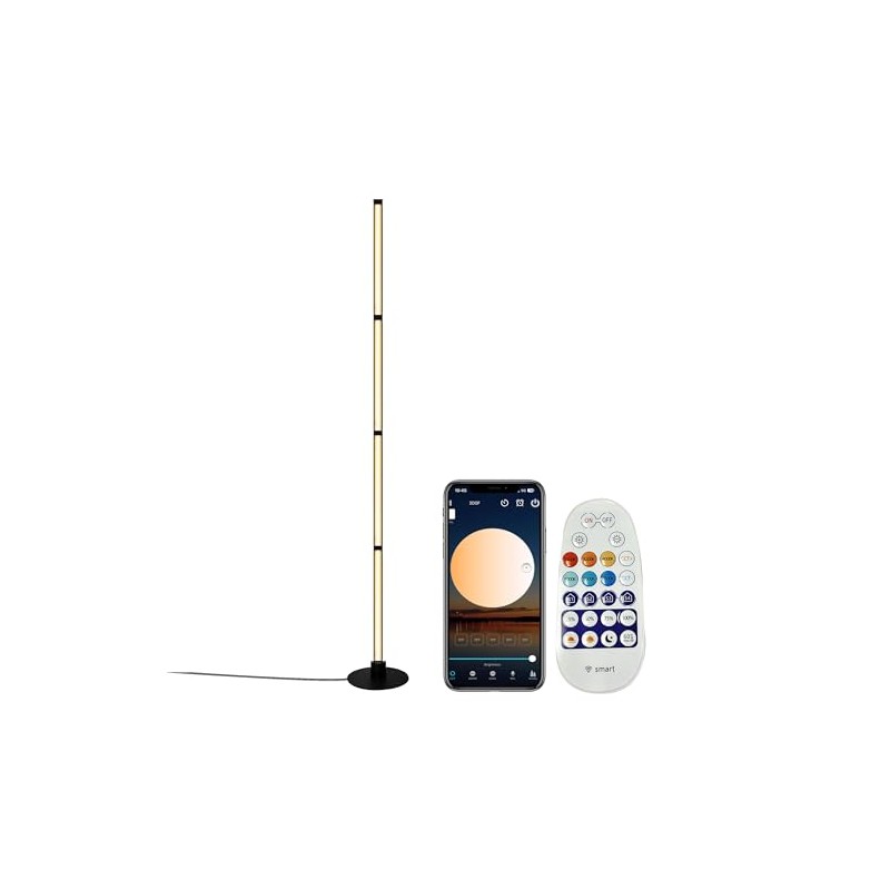YOSION Smart Floor Lamp, 5.3FT Height LED Standing Lamp with