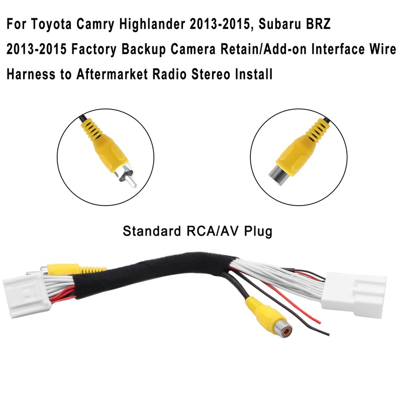 Backup Camera 16 PINS T-Harness for Select 2012-2015 Toyota Prius