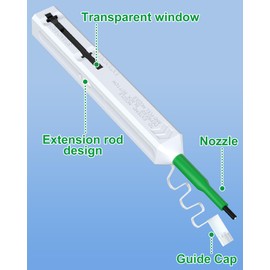 VANDESAIL 6PCS One Click Fiber Cleaner Pen, SC/FC/ST Fiber Optic Cleaning Pen, 2.5mm Ferrule Connectors Fiber Cleaner Over 800 Times with Added Protection Case