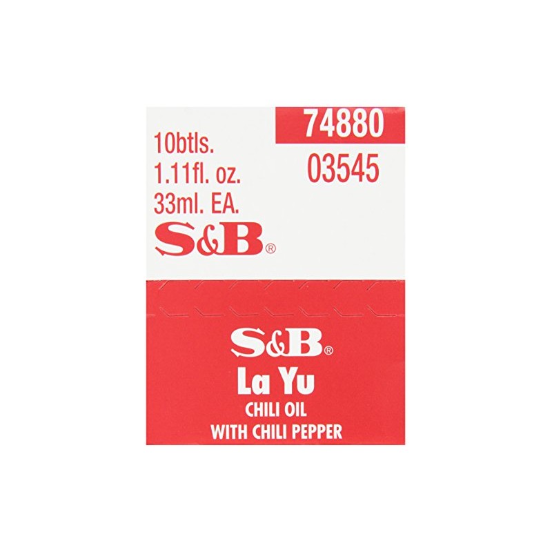 S&B Layu Chili Oil with Peppers, 1.11-Ounce (Pack of 10)
