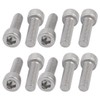 Sourcingmap M6x20mm 0.75mm Pitch 304 Stainless Steel Hex Socket Head