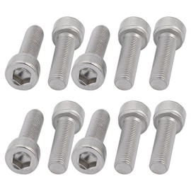 Sourcingmap M6x20mm 0.75mm Pitch 304 Stainless Steel Hex Socket Head Cap Screws Bolts 10pcs