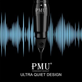 Mini Tattoo Machine Pen Adjustable Stroke Noiseless Powerful Tattoo Gun with RCA Cable