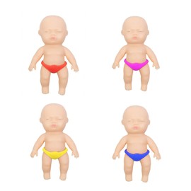 Glow in the Dark Baby Doll, Mini Set of 4, Toy, Stress Relief, Approx. 2.6 inches (6.5 cm) 11675