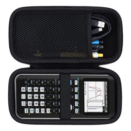 Carrying Case for Texas Instruments TI 84 Plus CE, TI 84 Plus, TI Nspire CX II CAS, TI Nspire CX II Color Graphing Calculator, Extra Pocket for USB Cables, Manual, Pencil, Ruler