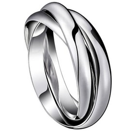 OIDEA Stainless Steel Rings Wrap Ring Silver with O Chain for Men Women Men Band Ring Wedding Ring Wedding Rings Christmas Wedding Engagement Gift, Stainless Steel, No Gemstone