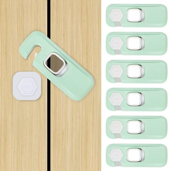 Niuoppy Cupboard Locks for Children, 6PCS Child Safety Cabinet Locks,
