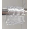 fiXte Clear Shower Curtain Rings Hooks Clips Plastic Lightweight and