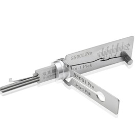 SS001 Pro Lock Pick Tool, 2 in 1 Pick and Decoder Tools,SS001 Pro Stainless Steel Ke/y Decoder, Loc/k Picking Kit for Beginners, Stainless Steel K/ey Dec/Oder, Master Ke/y Set,L/ock Set for Auto