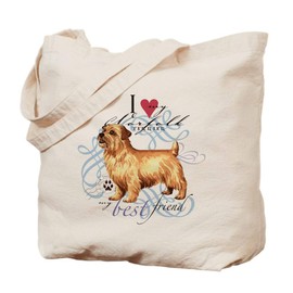 CafePress Norfolk Terrier Natural Canvas Tote Bag, Reusable Shopping Bag
