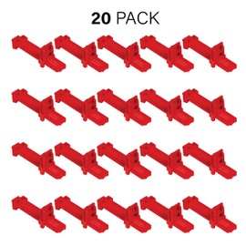 On-Q AC1051-RC-20 Ratchet, Keyhole Post Clips Red