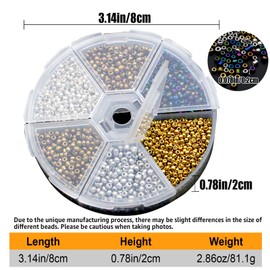 Ghanneey Fishing Fly Tying Beads for Jig Hooks Fly Tying Assortment Fly Tying Materials Fishing Accessory 3900pcs