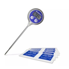 DeltaTrak 11070 Bundle Digital Probe Auto-Cal 11040 Thermometer w/ Alcohol Pads