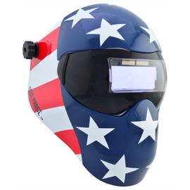 Save Phace Auto Darkening Welding Helmet Patriot EFP I Series - Ear to Ear vision Welder Hood Grinding Mask with External 2 x 4 Inch Adjustable ADF for SMAC/MIG/TIG/SPOT - 2 Sensors Solar Powered (3012480)