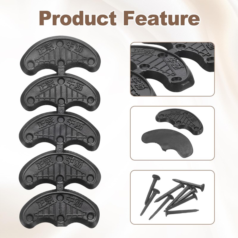 sourcing map 30pcs Heel Plates Heel Taps Rubber Repair Pad