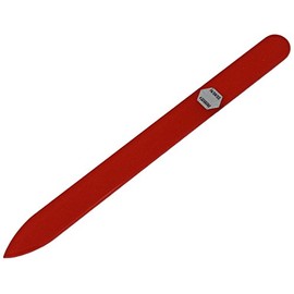 Brajek B-02 Glass Nail File, 5.5 inches (140 mm), Single Sided Type, All Colors, Orange
