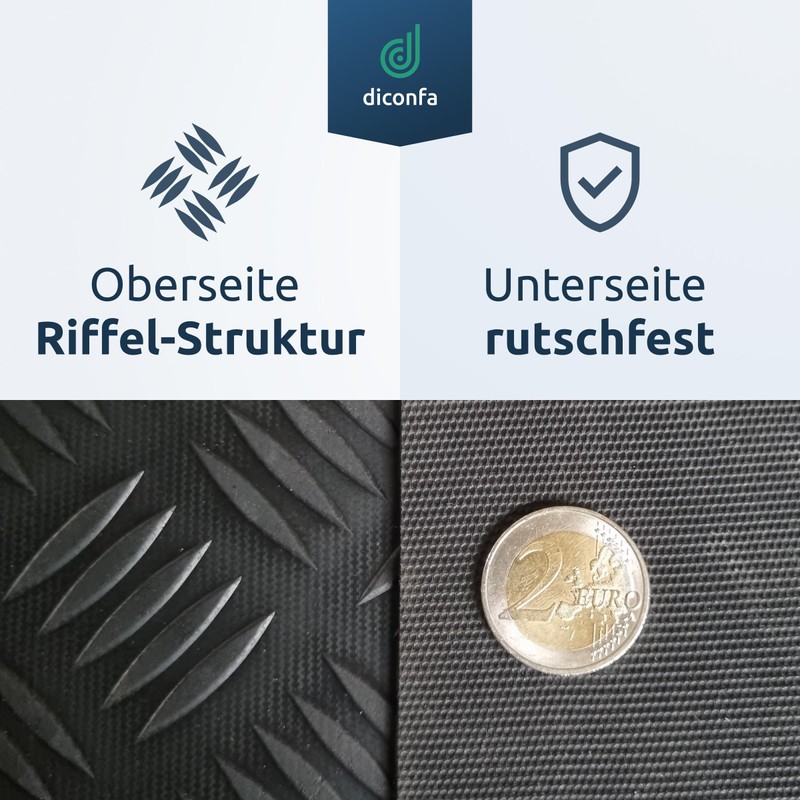 diconfa Rubber Mat Hammered Mat 3 mm Thick Width 0.05