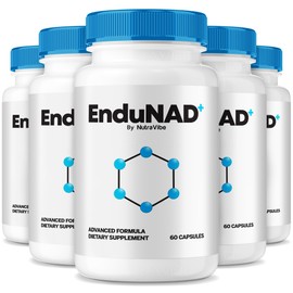 (5 Pack) EnduNAD – Daily Cellular Energy Formula with a Clean, Natural Blend to Help Maintain Focus, Clarity & Inner Balance | Gentle, Easy-to-Swallow Pills for Recharged Body (300 Capsules)
