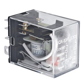 LY2-AC24 General Purpose Power Relay - DPDT 10A Contact Rating, 24VAC Rated Voltage, 46Ma at 60hz Rated Load Current - Reliable Electric Signal Control for Low Current Applications