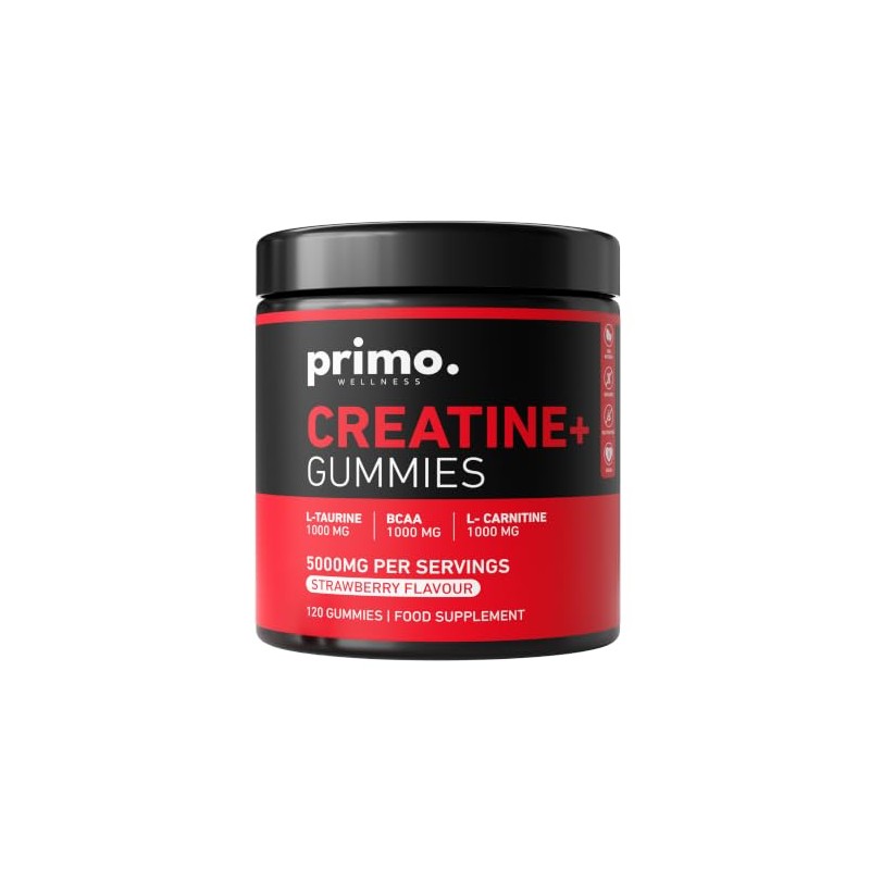Creatine+ Gummies – Strawberry – 120 Count | 5000mg Creatine