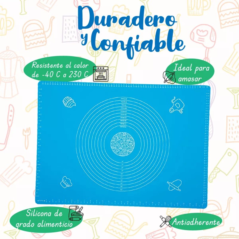 J.H. Company Tapete De Silicona Para Hornear Grande Antiadherente 64