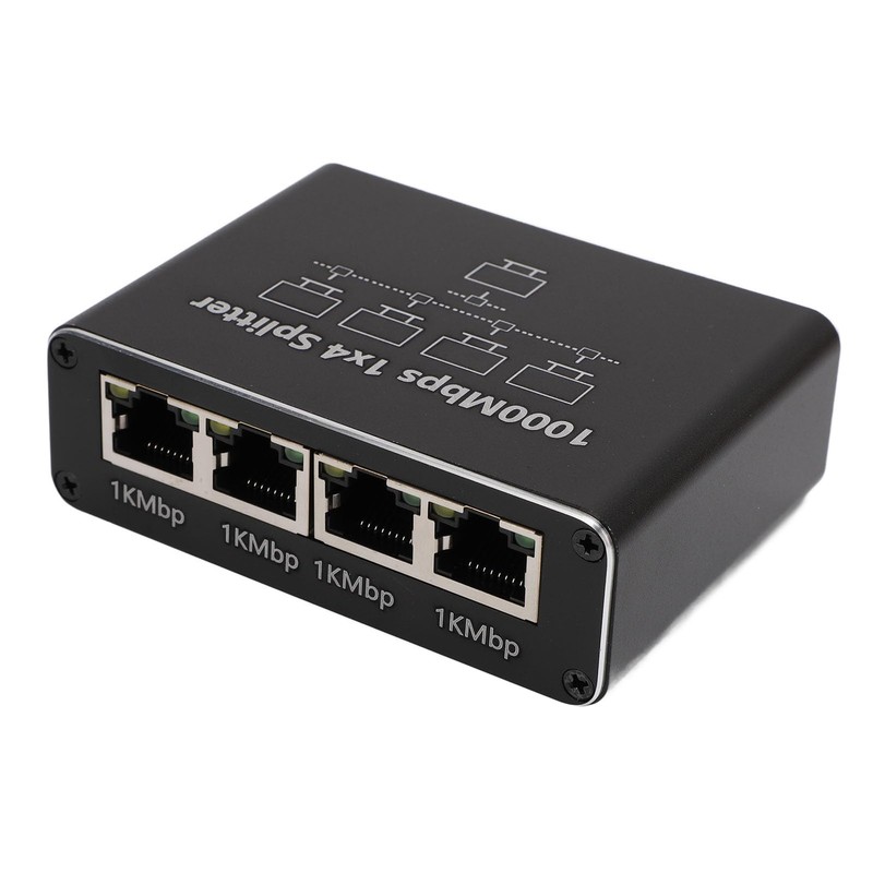 Ethernet Splitter 1 to 4 High Speed 1000Mbps, Network HUB,