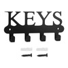Solvio Key Holder for Wall, Black Metal Key Hooks Wall
