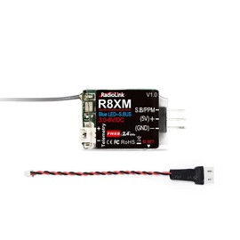Radiolink R8XM 8 Channels 2.4GHz RC Receiver SBUS/PPM Voltage Telemetry Long Range Control RX for Aircraft T8S/T8FB Transmitter