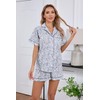 LUBOT 100% Cotton Pyjamas Set for Women Ladies, Woven Short