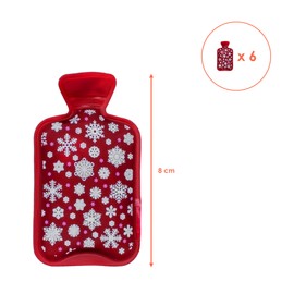 Pocket Warmers Reusable Set of 6 – Winter – Hand Warmers Round for Travelling – Winter Hand Bags Warmer Gnome Santa Christmas Gift (Hot Water Bottle)