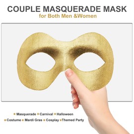 MYMENU Vintage Greek Roman Venetian Unisex Retro Masquerade Mask for Halloween Carnival Mardi Gras Costume Cosplay (Chic Gold)