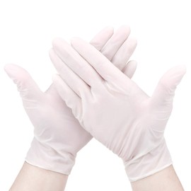 NA Nitrile Disposable Gloves, Powder Free, Latex Free, Anti-Allergic and Wear-Resistant, Medium, White