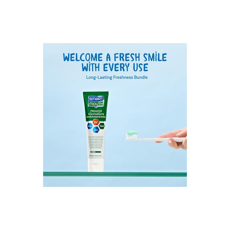 SmartMouth Premium Zinc Ion Toothpaste, Mild Mint 6 oz